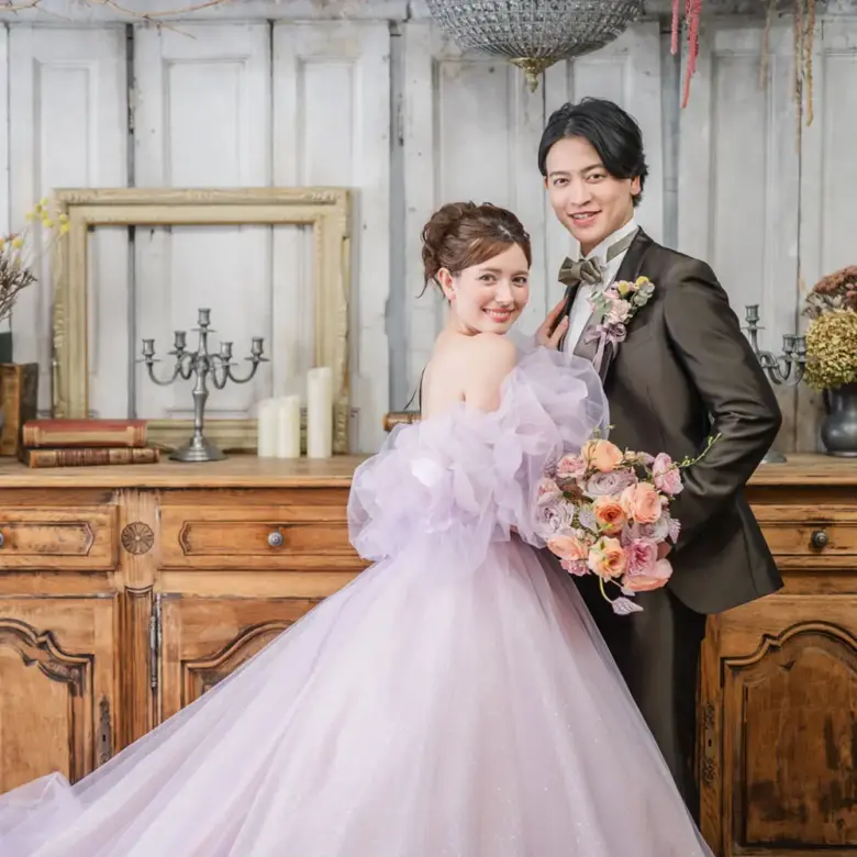 プラン ドレス2点プラン 90カットデータ付き フォトウエディング クラルテ 山形県山形市のフォトウエディングスタジオ